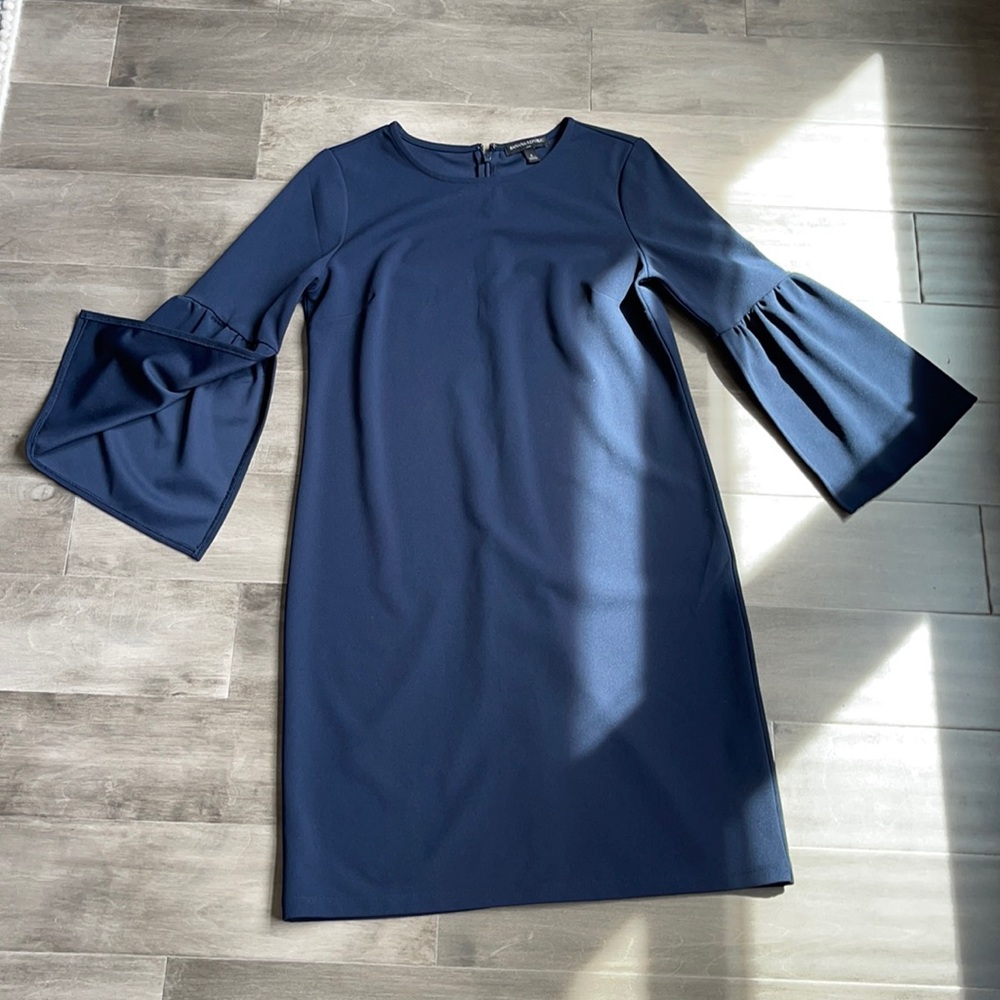 Banana Republic Shift Dress w/ slit bell sleeves